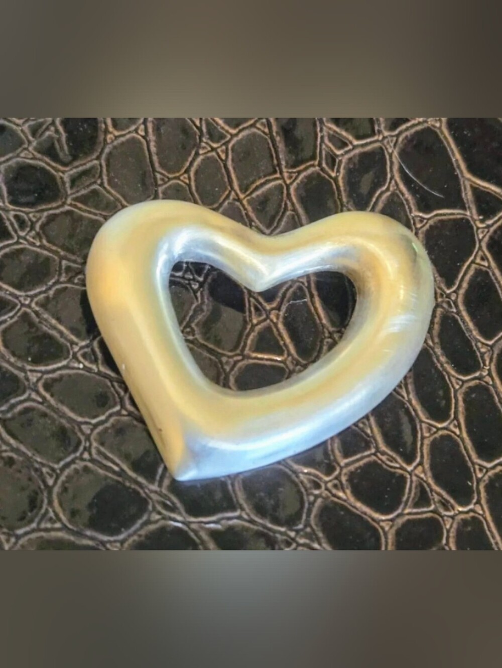 Vintage Sterling Silver Taxco Open Heart Brooch